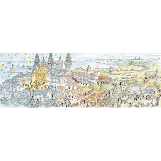 Puzzle Fabio Vettori Panorama von Santiago de Compostela 1080 Puzzle Fabio Vettori Panorama von Santiago de Compostela 1080
