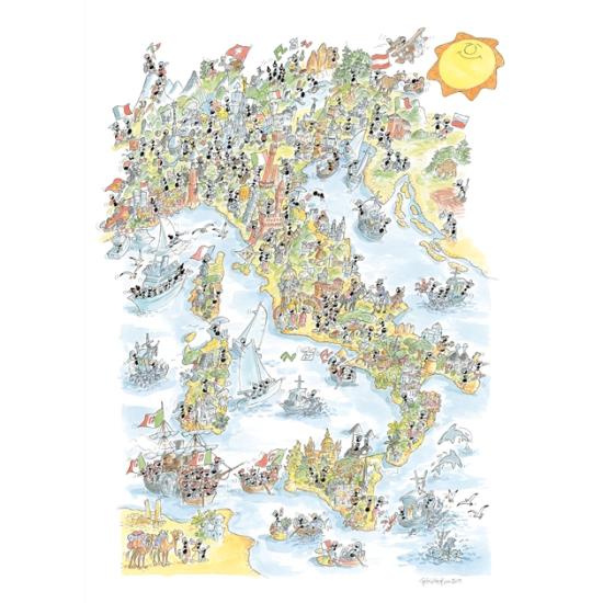 Fabio Vettori Puzzle „Einheit Italiens“, 1080 Teile