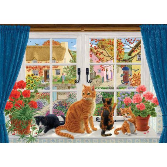 Falke durch das Fenster Puzzle 500 Teile