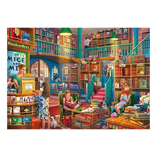 Puzzle Falcon Sunset in the Bookstore 1000 Teile