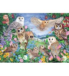 Falkeneulen im Wald Puzzle 1000 Teile