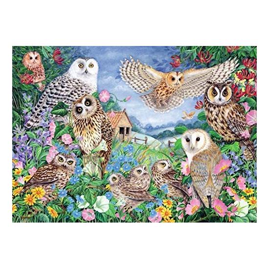 Falkeneulen im Wald Puzzle 1000 Teile