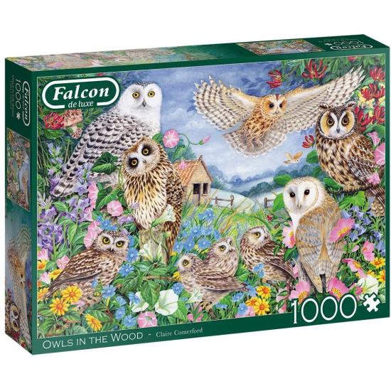 Falkeneulen im Wald Puzzle 1000 Teile