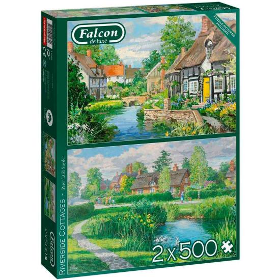 Falcon River Cabins Puzzle 2 x 500 Teile Falcon River Cabins Puzzle 2 x 500 Teile