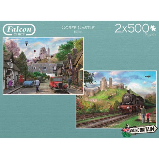 Falcon Castillo Corfe Puzzle mit 2 x 500 Teilen