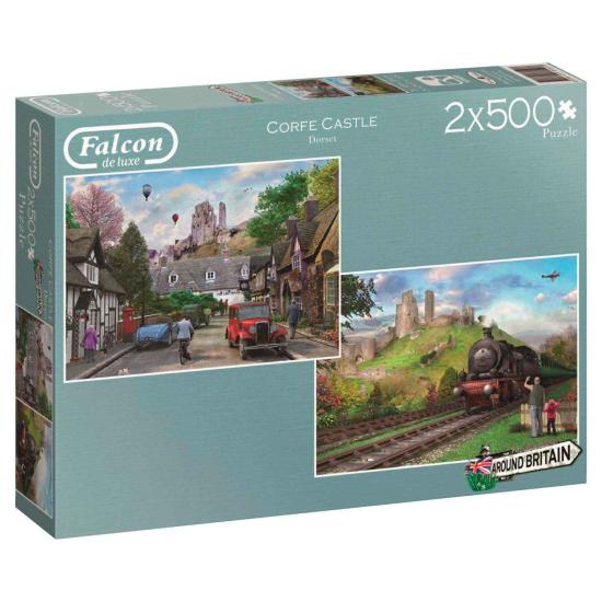 Falcon Castillo Corfe Puzzle mit 2 x 500 Teilen