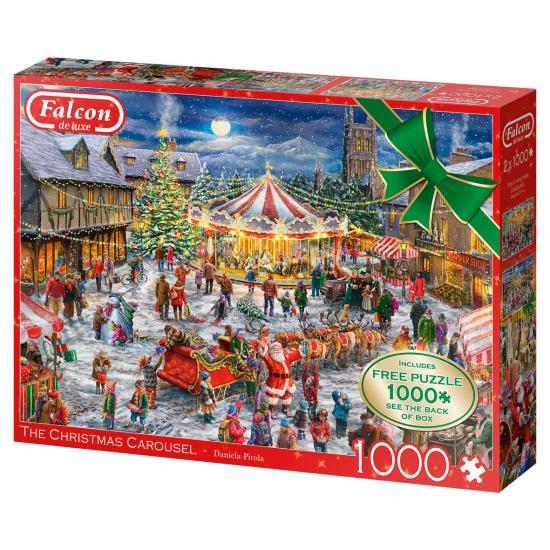 Puzzle Falcon Das Weihnachtskarussell 2 x 1000 Teile