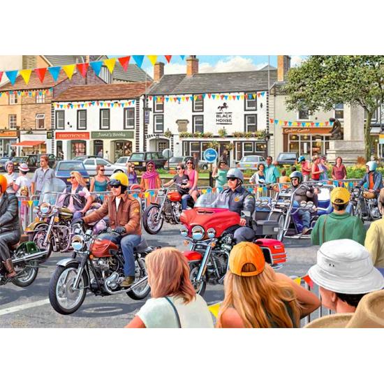 Falcon Puzzle Die Motorradshow mit 2 x 500 Teilen