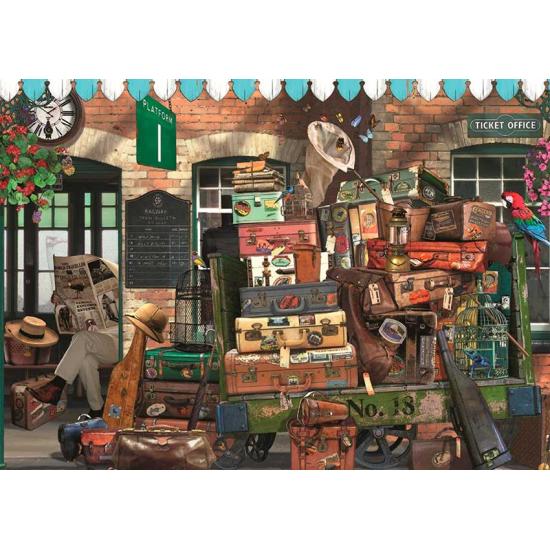 Puzzle Falke am Bahnhof 500 Teile