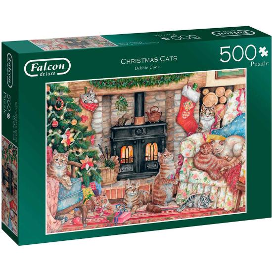 Falkenkatzen zu Weihnachten Puzzle 500 Teile