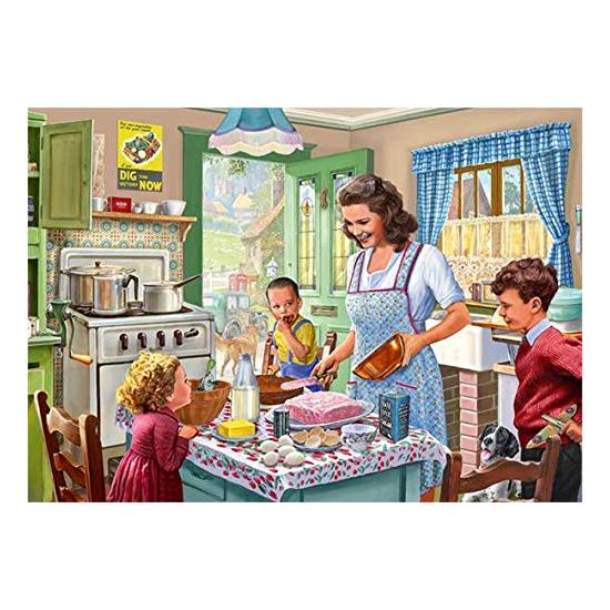 Puzzle „Falke backt Kuchen mit Mama“ 1000 Teile