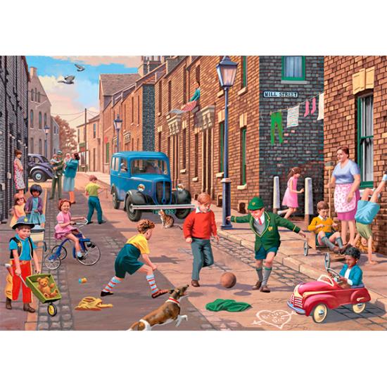 Puzzle „Falke spielt auf der Straße“ mit 2 x 500 Teilen Puzzle „Falke spielt auf der Straße“ mit 2 x 500 Teilen