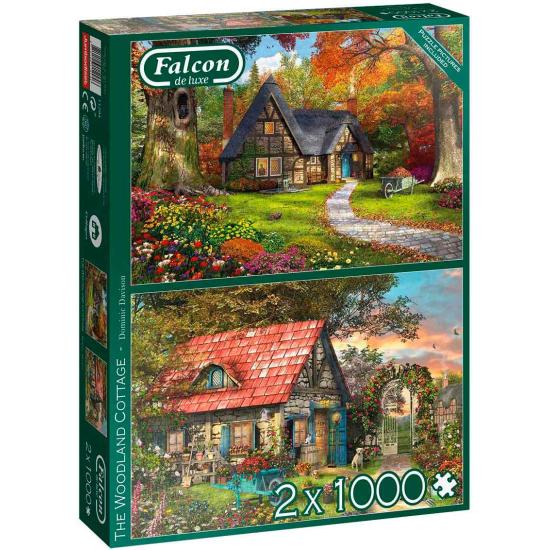 Puzzle Falcon Die Waldhütte 2 x 1000 Teile