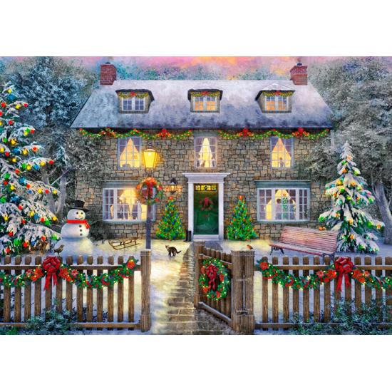 Falcon Puzzle Das Landhaus zu Weihnachten 1000 Teile