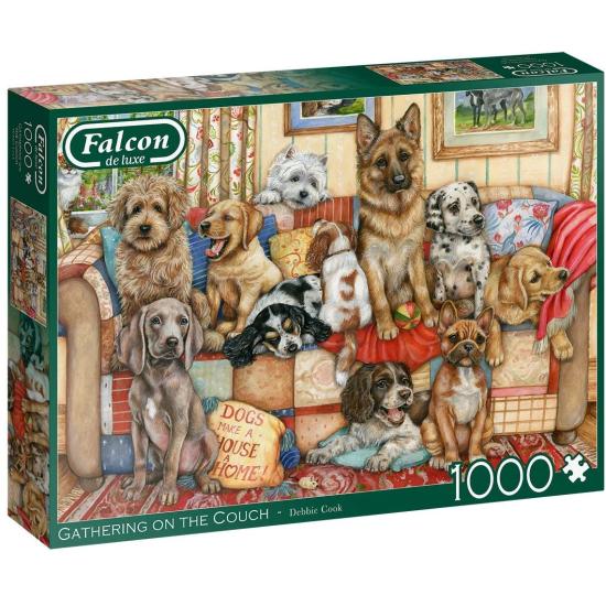 Falcon Puzzle Hunde auf dem Sofa 1000 Teile