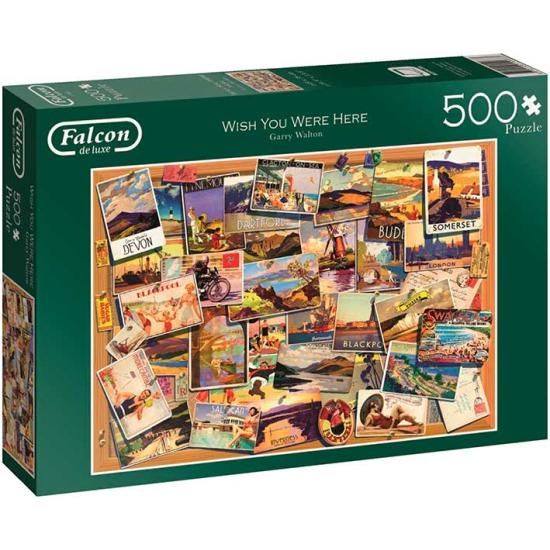 Puzzle Falcon Alte Postkarten mit 500 Teilen