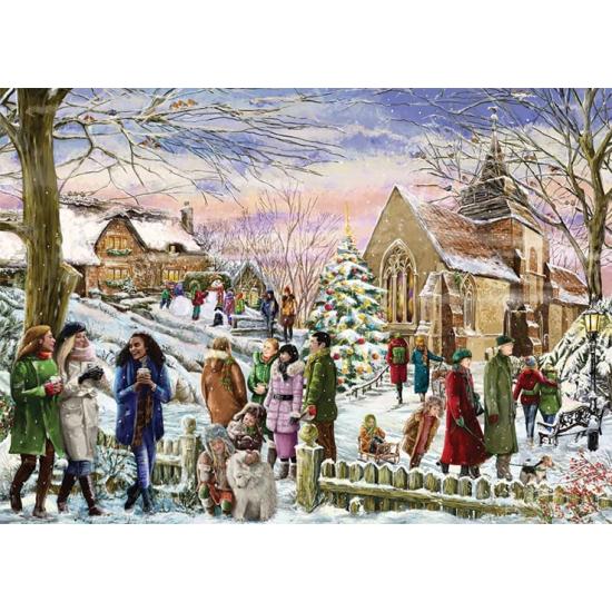 Puzzle Falcon Pueblo bei Weihnachtsfeiern mit 1000 Teilen Puzzle Falcon Pueblo bei Weihnachtsfeiern mit 1000 Teilen