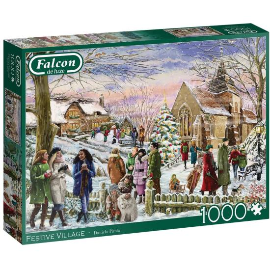 Puzzle Falcon Pueblo bei Weihnachtsfeiern mit 1000 Teilen Puzzle Falcon Pueblo bei Weihnachtsfeiern mit 1000 Teilen