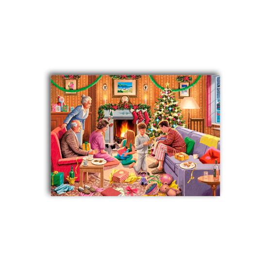Puzzle Falcon Family Time at Christmas 4 x 1000 Teile