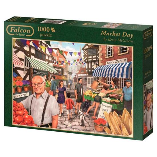 Falcon Puzzle Ein Tag auf dem Markt 1000 Teile