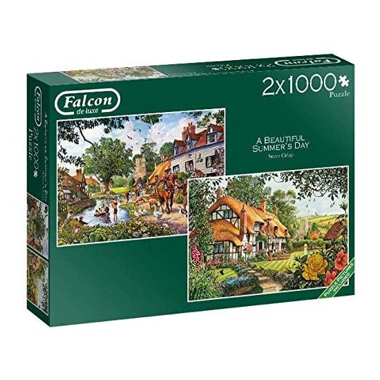 Puzzle Falke Ein schöner Sommertag 2 x 1000 Teile