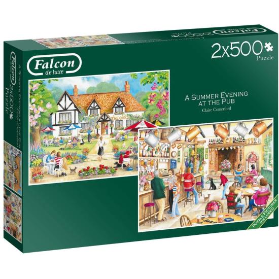 Falcon Puzzle Ein Sommernachmittag im Pub 2 x 500 Teile