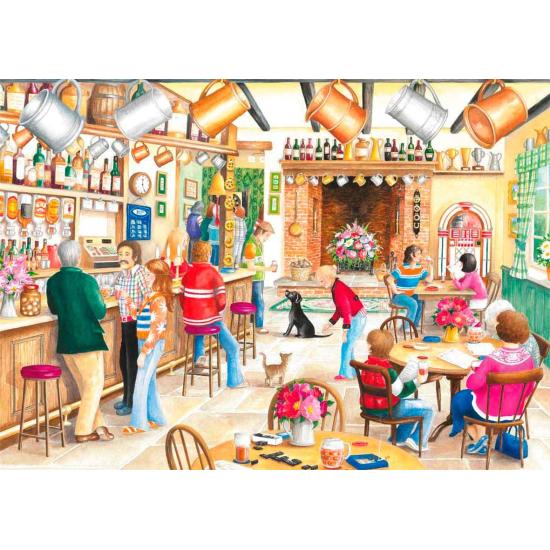 Falcon Puzzle Ein Sommernachmittag im Pub 2 x 500 Teile