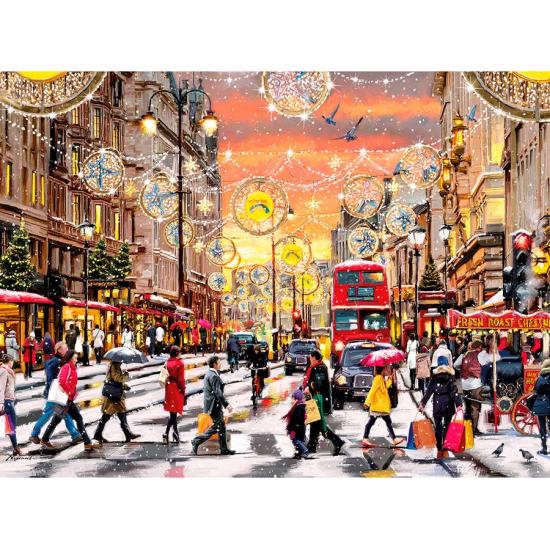 Puzzle Gibsons Weihnachtstrubel 1000 Teile