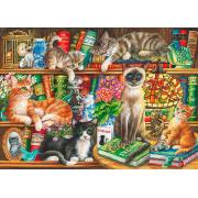 Gibsons Cat Library Puzzle 1000 Teile