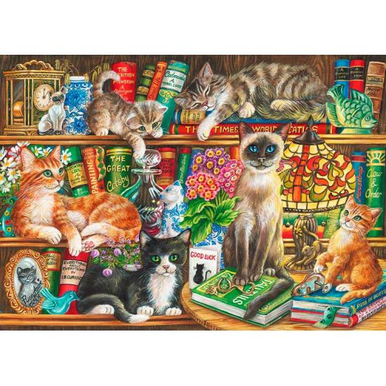 Gibsons Cat Library Puzzle 1000 Teile