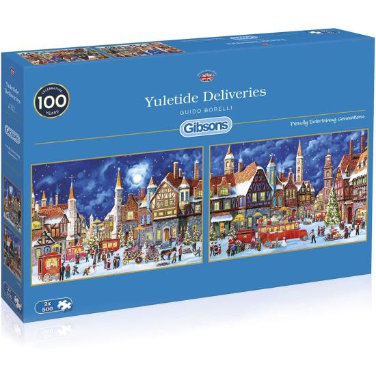 Gibsons Weihnachtslieferungen-Puzzle mit 2 x 500 Teilen