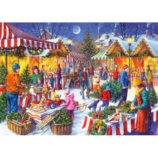 Gibsons Weihnachtsmarkt-Puzzle 1000 Teile