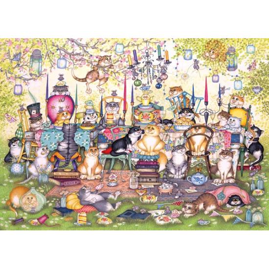 Gibsons Cat Tea Party Puzzle 1000 Teile