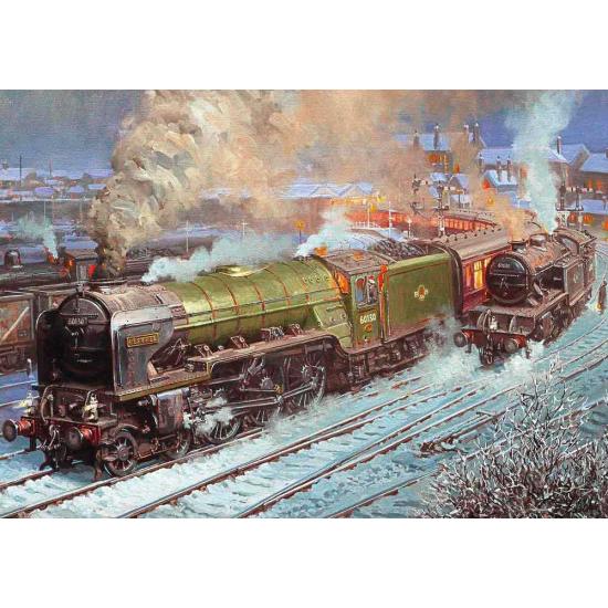 Gibsons Kestrel-Lokomotive in Hartlepool, 500-teiliges Puzzle