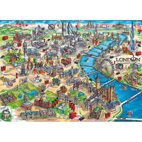 Gibsons London Tourist Map Puzzle 1000 Teile