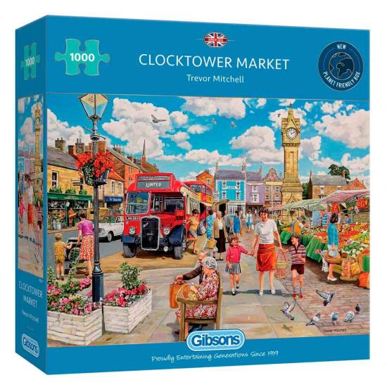 Gibsons Clock Tower Market Puzzle 1000 Teile
