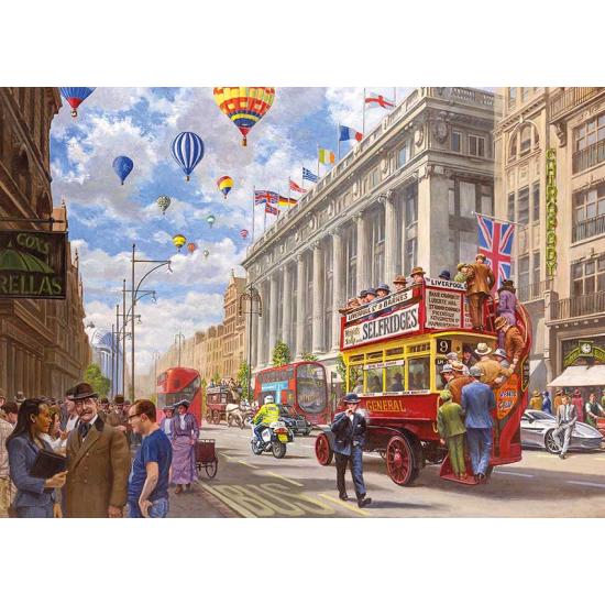 Gibsons Oxford Street Puzzle, damals und heute, 1000 Teile