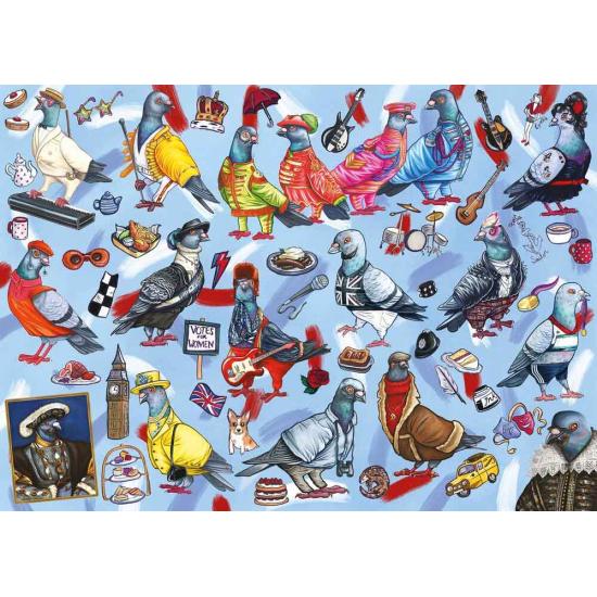 Gibsons Pigeons of Great Britain Puzzle 1000 Teile