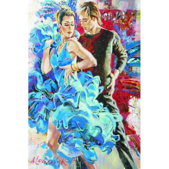 Puzzle Goldtanz in Blautönen mit 2000 Teilen