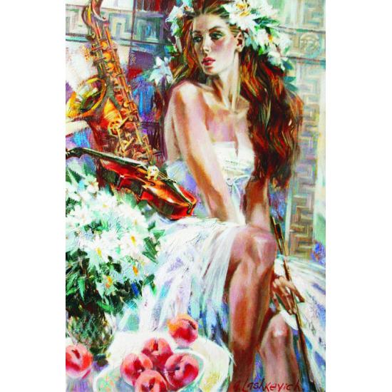 Puzzle Gold Das Mädchen mit dem Saxophon 1500 Teile