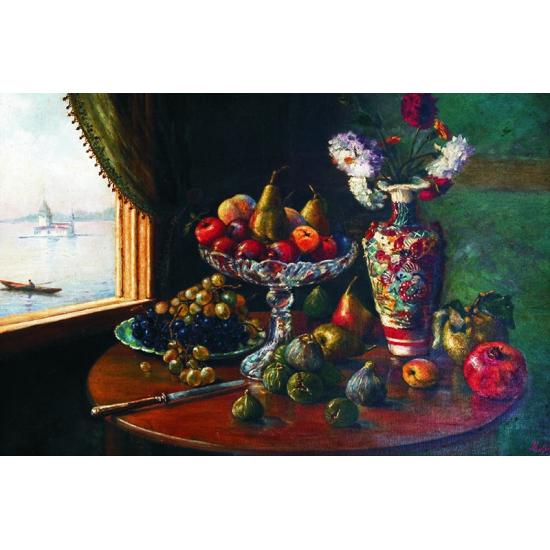 Goldenes Stillleben-Puzzle 1000 Teile