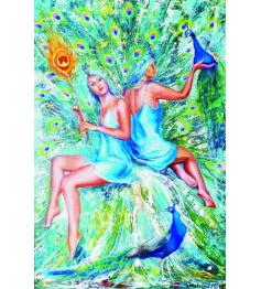Goldpfauen-Puzzle mit 1000 Teilen