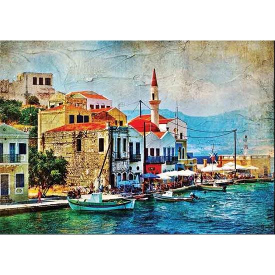 Puzzle Gold Schöne Mittelmeerinsel mit 1000 Teilen