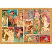 Puzzle Grafika Alfons Mucha - Collage 2000 Teilen