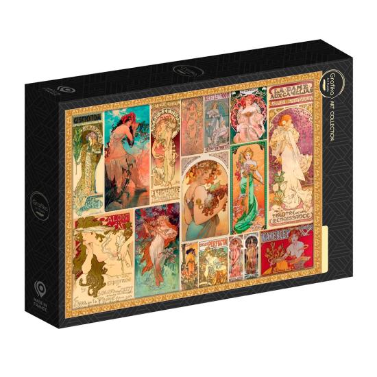 Puzzle Grafika Alfons Mucha - Collage 2000 Teilen