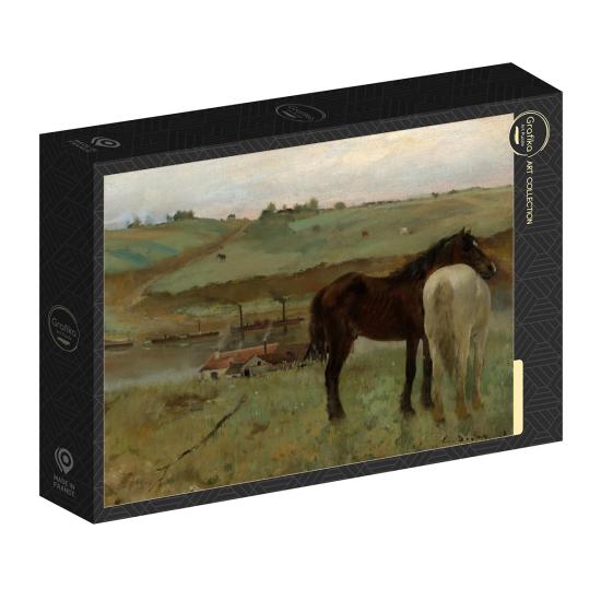 Grafika Puzzle Pferde auf einer Wiese mit 1000 Teilen