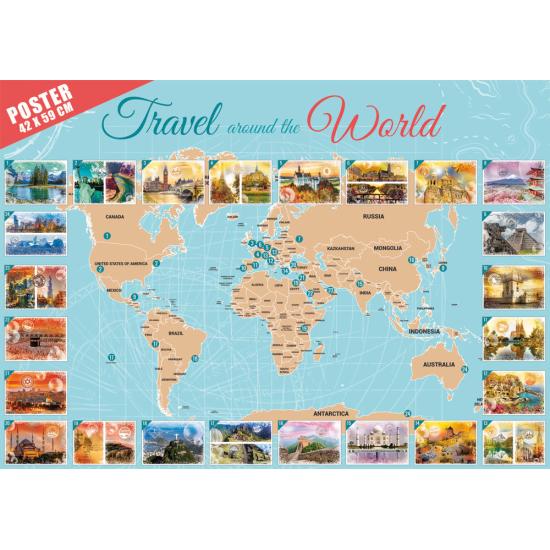 Grafika-Puzzle „Reisen um die Welt“ mit 48.000 Teilen
