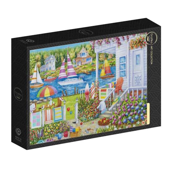 Puzzle Grafika Haus am Wasser 1000 Teile
