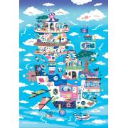 Puzzle Grafika Fliegendes Haus 1000 Teile