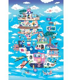 Puzzle Grafika Fliegendes Haus 1000 Teile